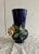 Mid 20th Century Antique French Barbotine Majolica Vase Applied Rose Vase For Sale - Image 5 of 9