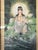 This elegant, vintage Chinese scroll-style lithograph print beautifully depicts Guanyin (Avalokiteshvara), the Bodhisattva...