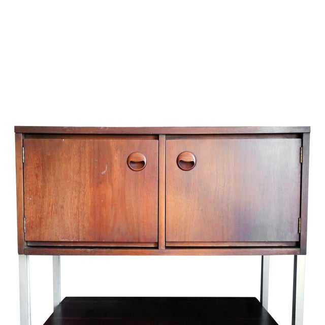 Mid Century Modern Walnut Wall Unit by Stanley For Sale - Image 12 of 12
