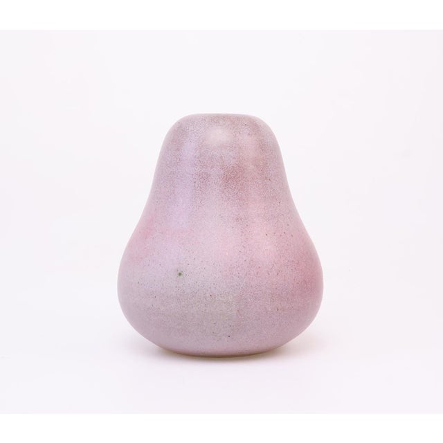 Vintage studio art earthenware vase by Horst Kerstan from Kandern, Germany, 1980s. The pear-shaped vase is finished in...