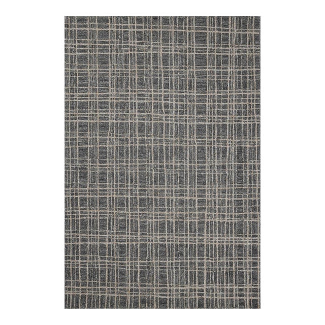 Chris Loves Julia x Loloi Polly Graphite / Pebble 8'-6" x 11'-6" Area Rug For Sale