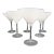 Vintage Orrefors Sweden Milky Crystal Martini Glasses - Set of 6 For Sale