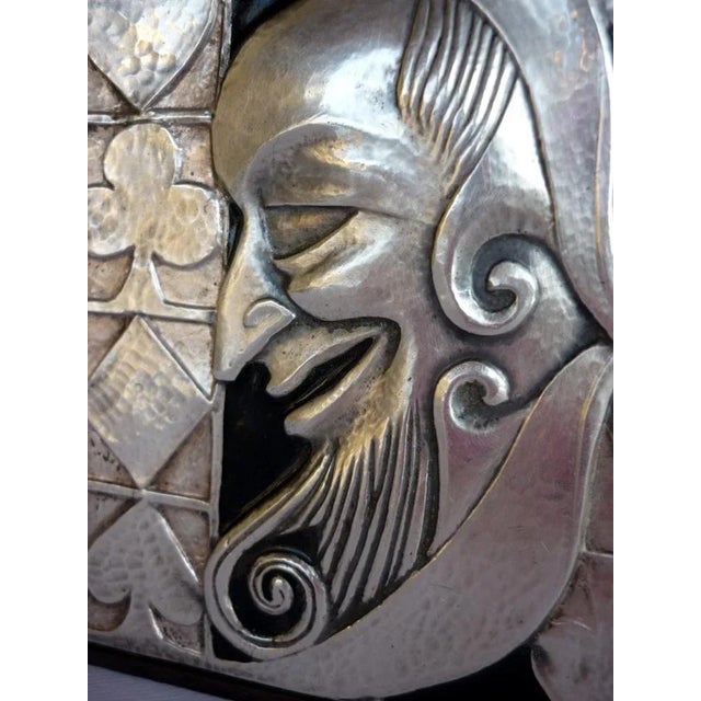 Italian Silver Enamel Playing Cards Box from Ottaviani, 1970s For Sale - Image 4 of 8