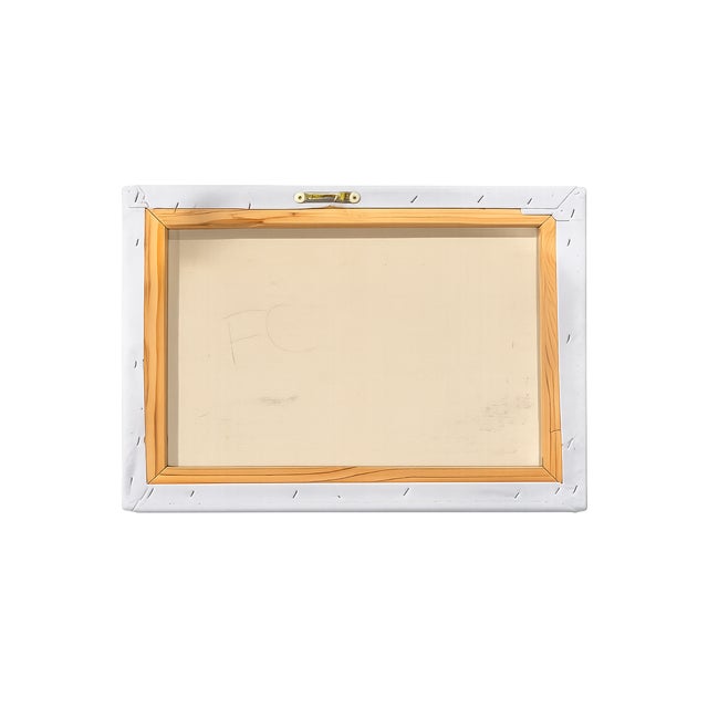 A calming and beautifully rendered vintage painting depicting ducks gathered along the edge of still water, captured in a...