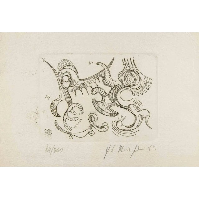 Fausto Maria Franchi, Abstract Composition, Etching, 1988 For Sale