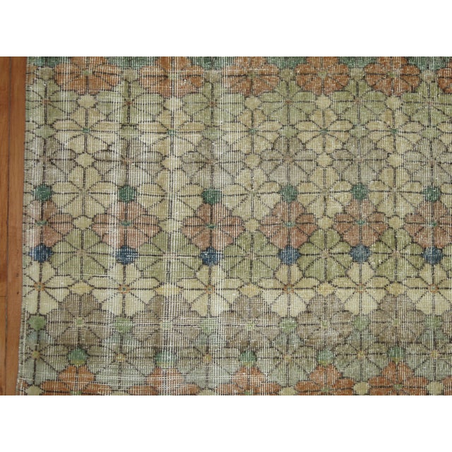 1960s Worn Turkish Deco Rug - 3'6" x 10'4" For Sale - Image 10 of 18