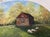 1980's Oval Bentwood Shaker Box, Folk Art Rural Scene, Artist Signed Inez, 11" For Sale In Philadelphia - Image 6 of 17