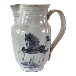 Mid 20th Century Edwin and Mary Scheier Ceramic Pitcher For Sale