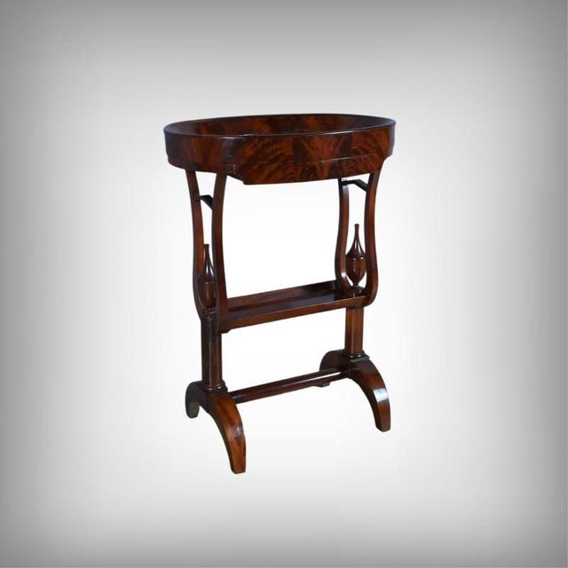 Empire Mahogany Burl Trinket Tray Table, Early 19th Century For Sale - Image 16 of 16