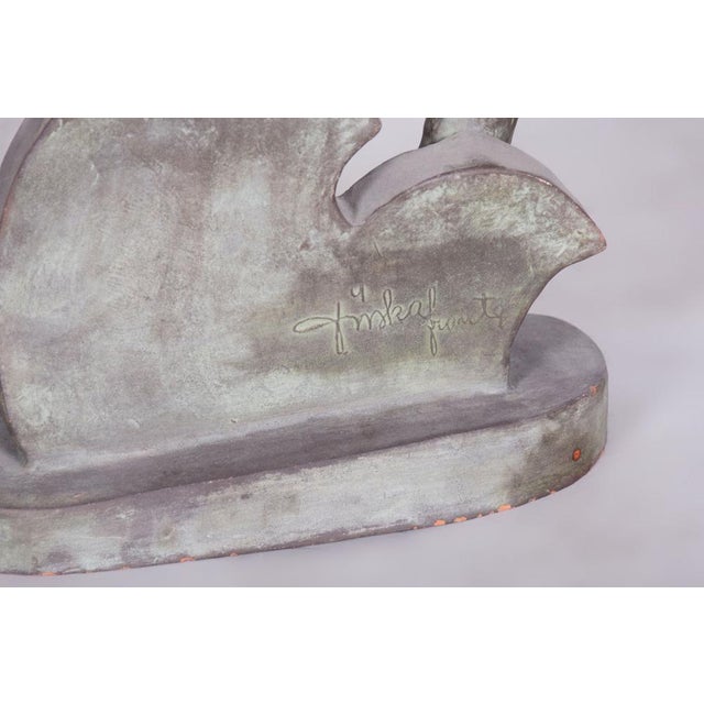 Art Deco Ceramic Figural Sculpture, Czech, 1920s For Sale - Image 4 of 9