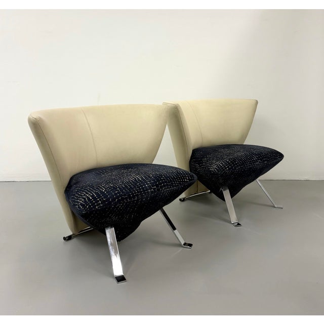 Metal Contemporary “Jada” Sculptural Lounge Chairs - Pair For Sale - Image 7 of 7