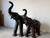 Vintage Safari Style Oversized Leather Elephant Sculptures With Raised Trunks – A Pair For Sale In Miami - Image 6 of 18