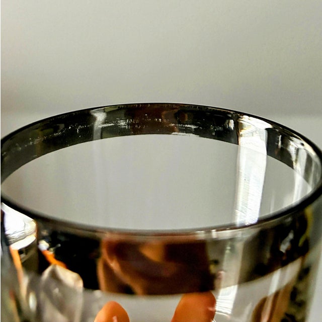 Metal Midcentury Modern Lowball Cocktail Glasses After Dorothy Thorpe For Sale - Image 7 of 8