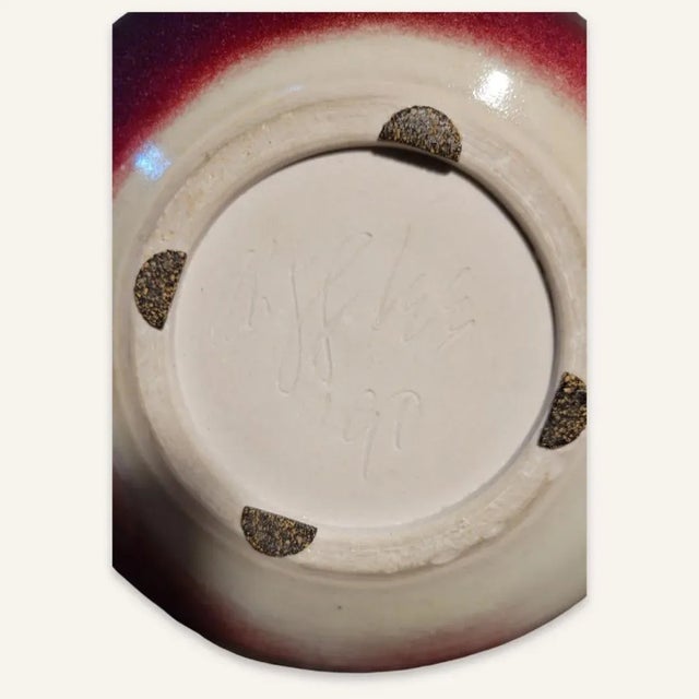 Late 20th Century Cliff Lee Flambé Glaze Vase For Sale - Image 4 of 6