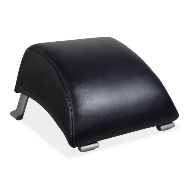 322 Leather Armchair Set in Blue with Ottoman by Rolf Benz, Set of 2 For Sale - Image 5 of 18