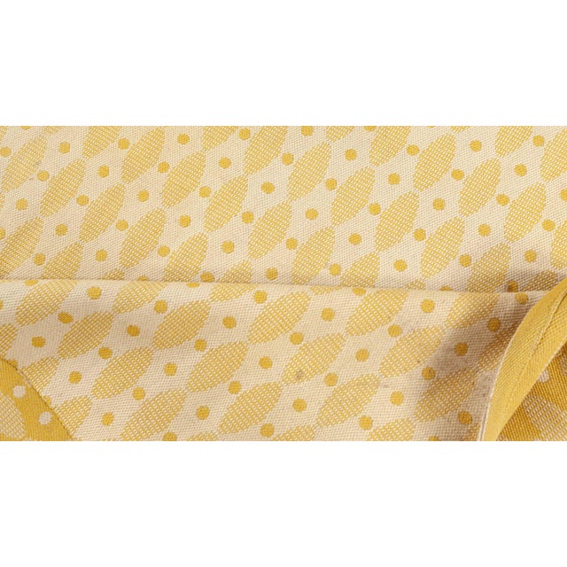 Mid 20th Century Doris Leslie Blau Midcentury Swedish Yellow Double Sided Fragment Rug For Sale - Image 5 of 7