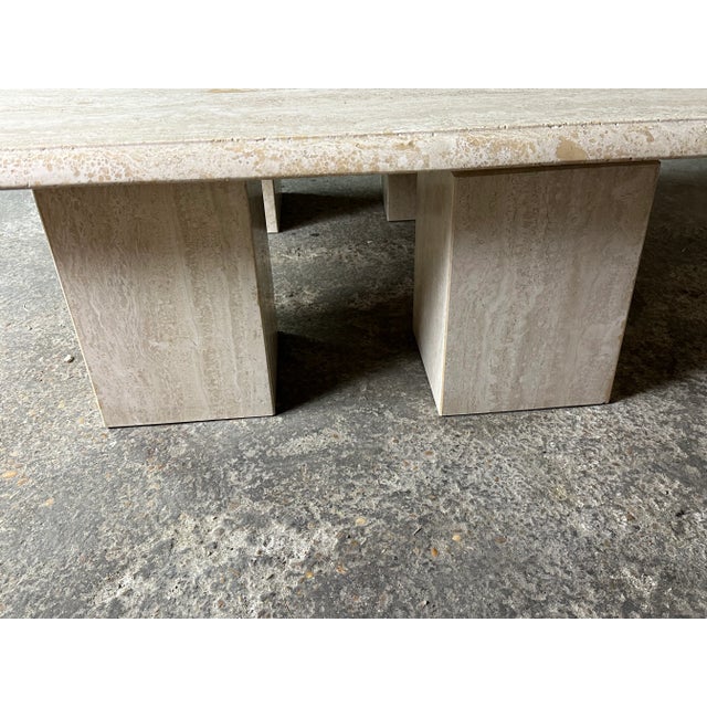 Travertine Coffee Table, 1980s For Sale - Image 6 of 12