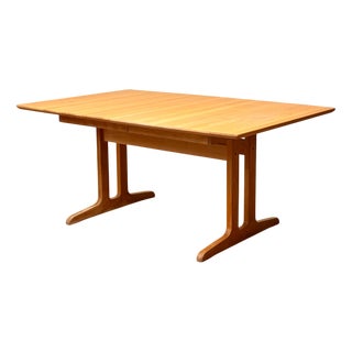 Danish Rectangular Dining Table in Beech For Sale