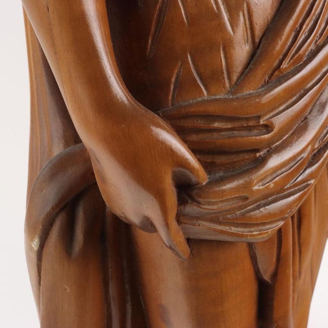 Modern Female Figures in Walnut, 1970s, Set of 2 For Sale - Image 6 of 11