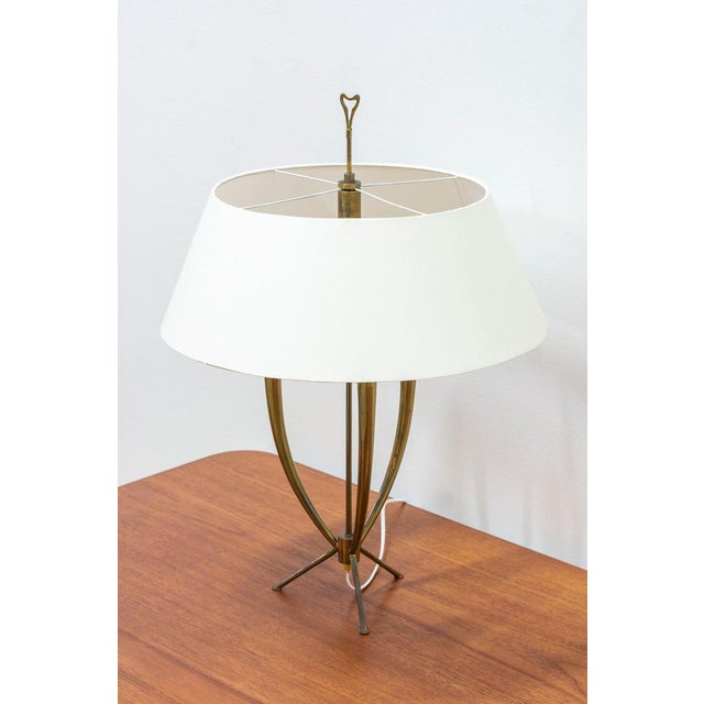 Mid-Century Brass Tripod Table Lamp, 1950s For Sale - Image 14 of 14