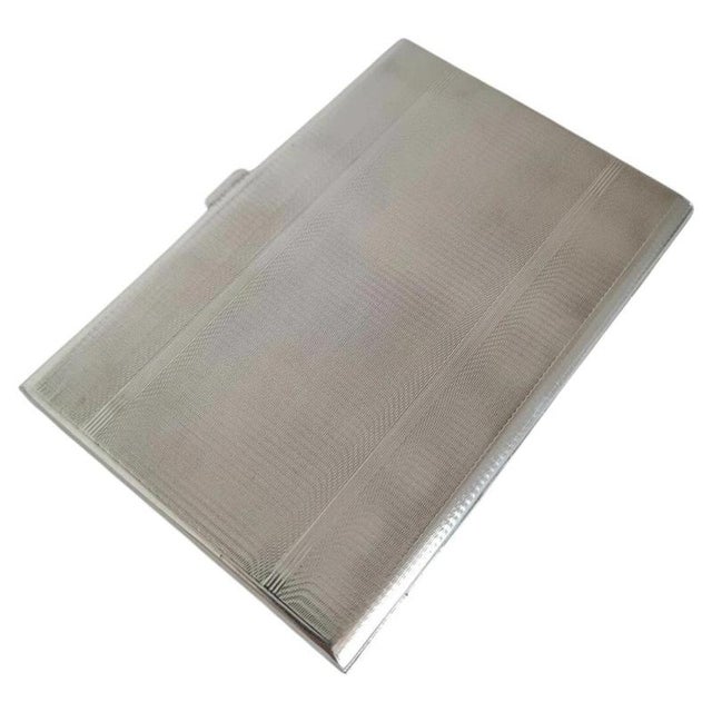 Art Deco Sterling Silver Cigarette Case by John Henry Wynn, 1939 For Sale - Image 18 of 18