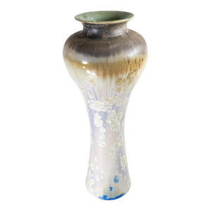 Contemporary Studio Pottery Crystalline Glazed Vase by Paul Linden