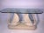 Hollywood Regency Carved Wood Double Swan Console For Sale - Image 10 of 13