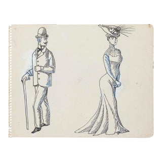 Unknown - Coquetterie Jalouserie - Original Pen Drawing - 19th Century For Sale