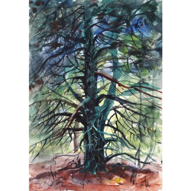 Contemporary Eve Nethercott, Tree (P5.61), Watercolor on Paper For Sale - Image 3 of 3