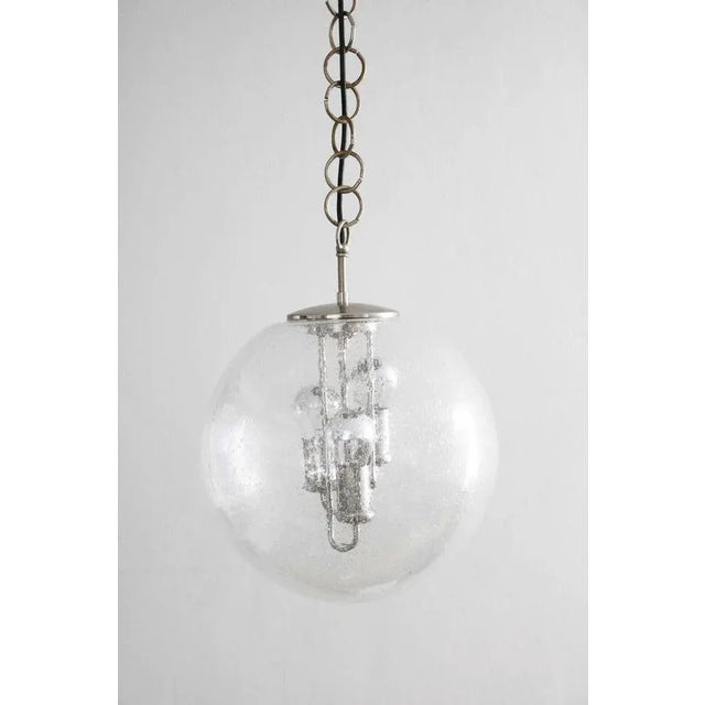 Space Age Sputnik Chrome Globe Pendant Lamp from Doria, 1970s For Sale - Image 8 of 8