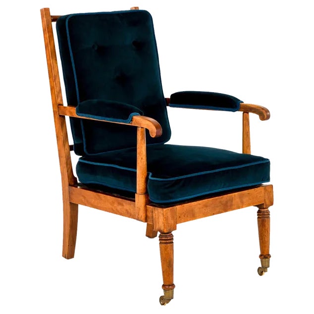 Mahogany Show Frame Lounge Chair For Sale