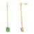 Dangling Allure Emerald Diamond Earrings- a Pair For Sale