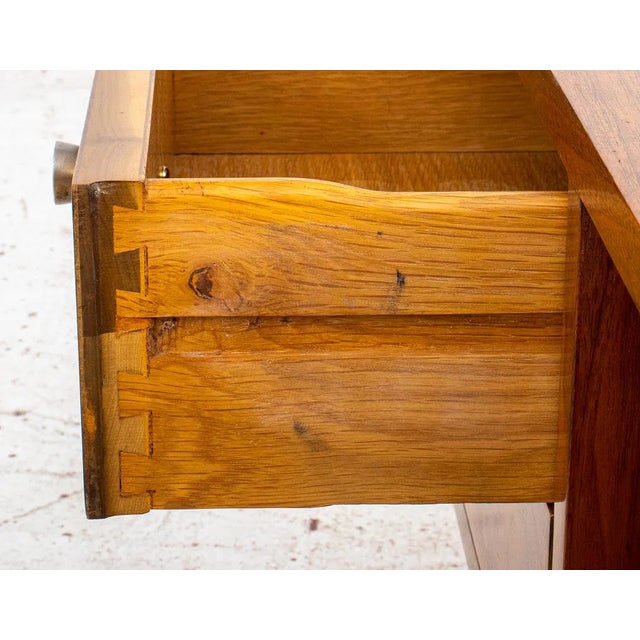Wood Edward J. Wormley for Dunbar Walnut Coffee Table With Drawers and Shelf For Sale - Image 7 of 9
