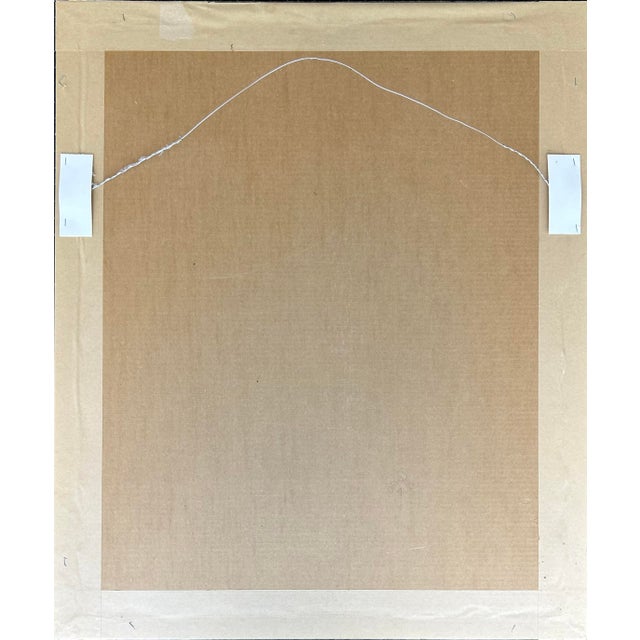 Wood 1980s Lithograph "Salon Des Cent" by Artist Douglas Hoffman, Signed #76/100 For Sale - Image 7 of 7