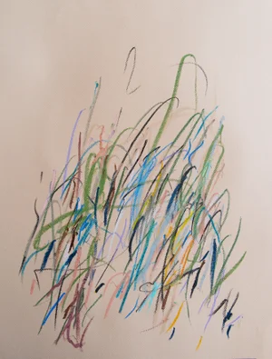 "Color Sketch No. 3" Colorful Abstract Pastel on Paper