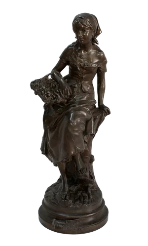 L.E. Cana, Les Cerises, 19th-Century, Bronze