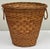 Vintage handwoven split reed and wicker tapered basket with dual side loop handles. Styled with a flared silhouette and...