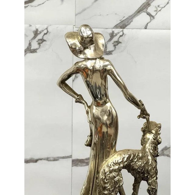 Art Deco Silver-Plated Resin Sculpture by Amilcare Santini, 1970 For Sale - Image 10 of 13