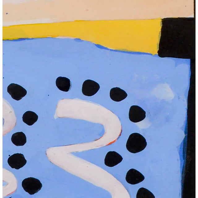 2000 - 2009 Blue & Peach Abstract by Marc Foster Grant For Sale - Image 5 of 7