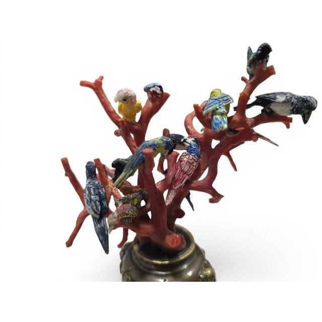 Antique Sculpture with Cockatoos, 1890 For Sale - Image 6 of 12