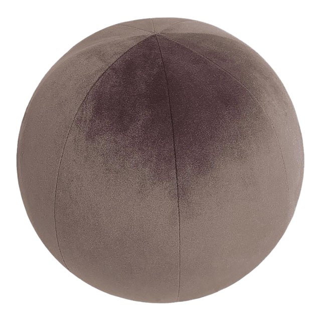 Ball Pillow, Milk Chocolate Brown, Taupe For Sale