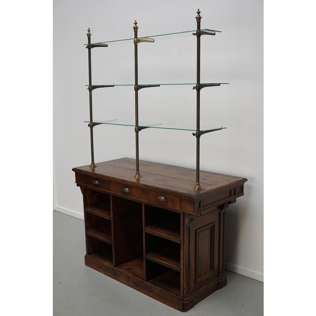 Antique 19th Century French Oak Shop Counter Cabinet For Sale - Image 11 of 18