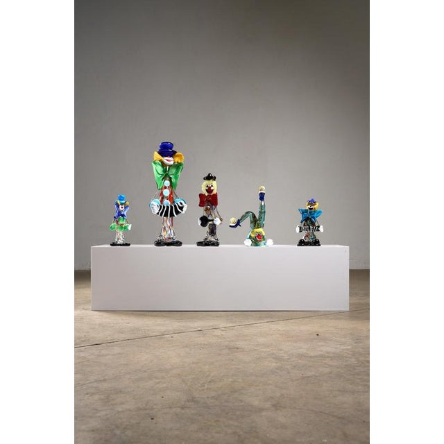 Mid-Century Murano Glass Clowns Figurines, 1950s, Set of 5 For Sale - Image 15 of 18
