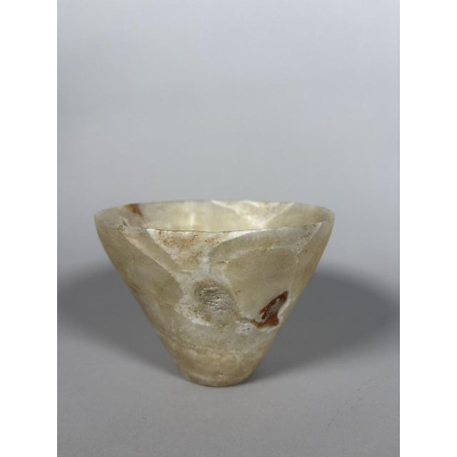 Alabaster vase with banded Egyptian decoration, Late Period, ca. 664–332 BC For Sale