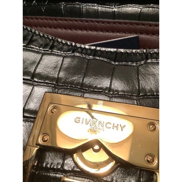 2020s Givenchy Embossed Leather Shoulder Bag Top Handle Mystic Mini Croc-Embossed, Attributed For Sale - Image 13 of 14