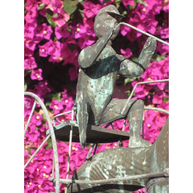 Copper Vintage Horse and Buggy Coper Weathervane For Sale - Image 8 of 13