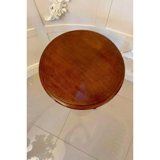 Antique Victorian Mahogany Circular Lamp Table For Sale - Image 9 of 13