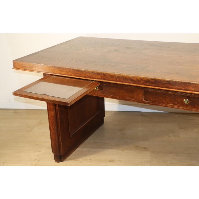 Modern Art Deco Oak Desk, 1940 For Sale - Image 14 of 18