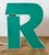 Vintage Green Illuminated Letter R, 1970s For Sale - Image 4 of 17