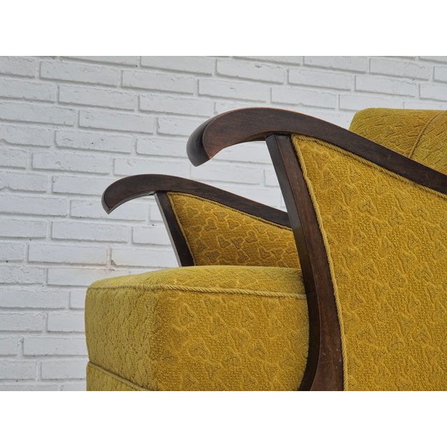 Vintage Danish Armchair in Wool & Beech, 1950s For Sale - Image 18 of 18